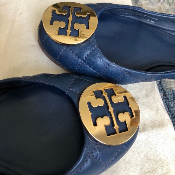 Tory Burch Quinn quilted ballet flat Navy - Picture 2 of 12